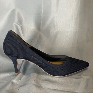 Navy Knit Heels